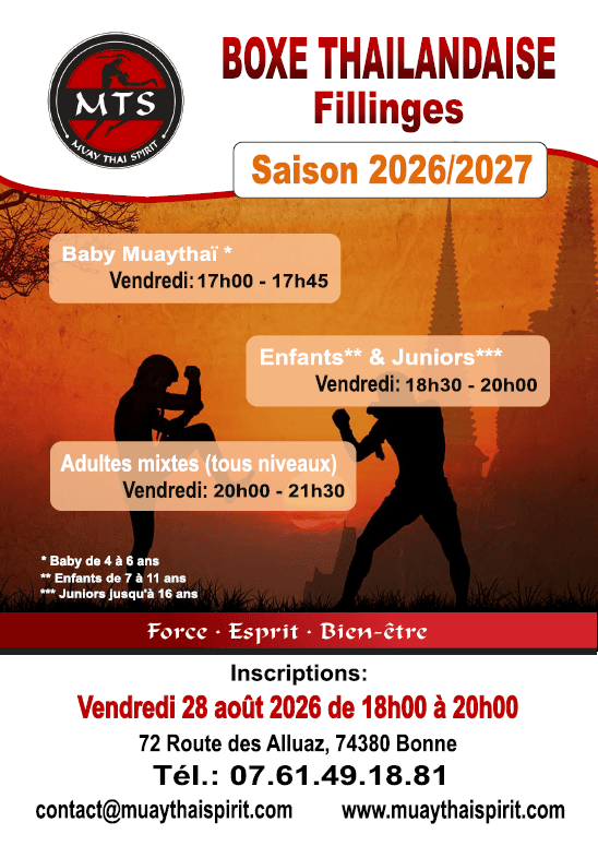 Flyer Muay Thaï Spirit 2026-2027